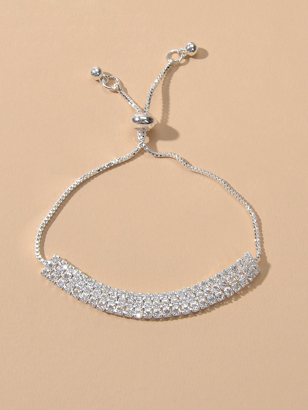 Classic Brilliant Rhinestone Adjustable Slider Tennis Bracelet Party Jewellery