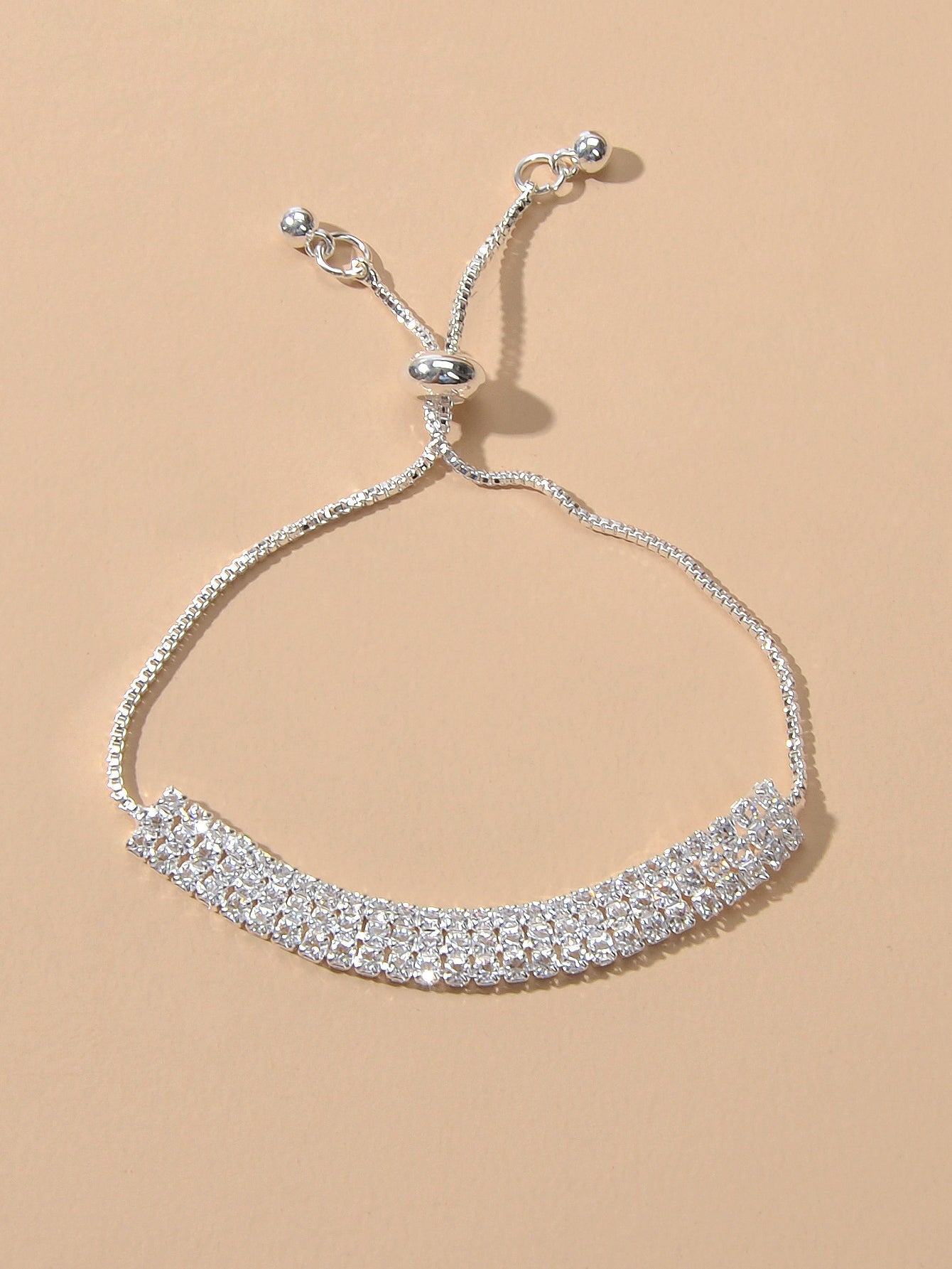 Classic Brilliant Rhinestone Adjustable Slider Tennis Bracelet Party Jewellery