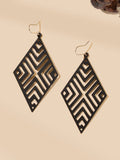 Stylish Cutout Geometric Pendant Earrings Contemporary Hollow Modern Jewellery