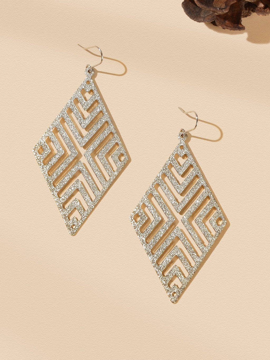 Stylish Cutout Geometric Pendant Earrings Contemporary Hollow Modern Jewellery