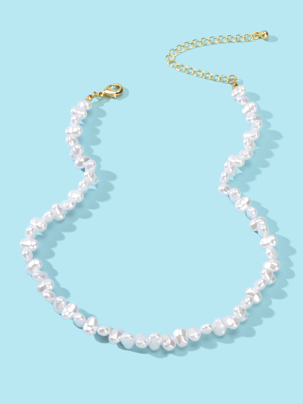 Wedding Birthday Anniversary Jewellery Artificial Irregular Short Pearl Necklace