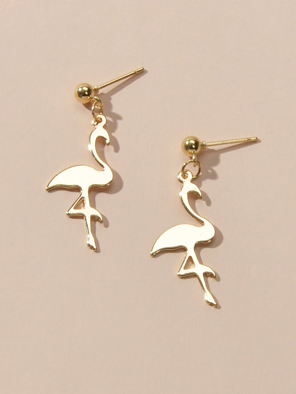 Funny Metal Minimalist Flamingo Dangle Lightweight Designer Jewellery Earrings